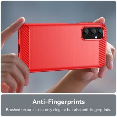 SKALO Samsung A25 5G Armor Carbon Stöttåligt TPU-skal - Röd