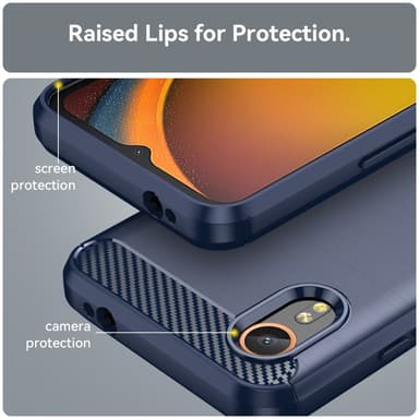SKALO Samsung Xcover 7 Armor Carbon Stöttåligt TPU-skal - Blå