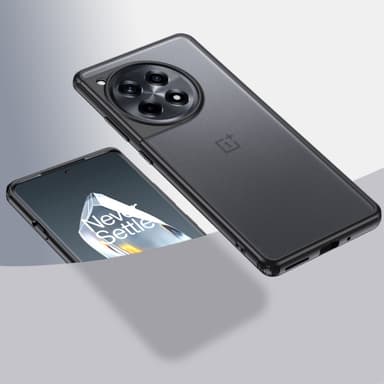SKALO OnePlus 12R 5G TPU Clear Hybrid Skal - Svart