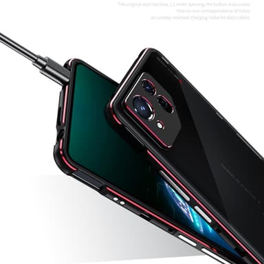 SKALO Asus ROG Phone 8 5G Premium Metallskal/ram med kamera skydd - Svart