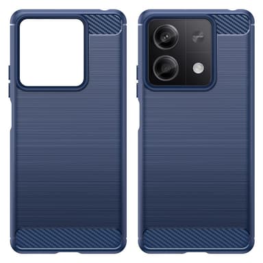SKALO Xiaomi Redmi Note 13 5G Armor Carbon Stöttåligt TPU-skal - Blå