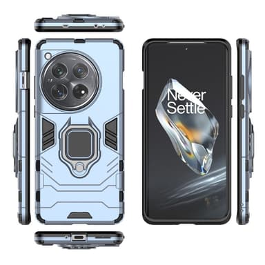 SKALO OnePlus 12 5G Armor Hybrid Metallring skal - Blå