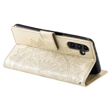 SKALO Samsung A15 4G Mandala Plånboksfodral - Guld