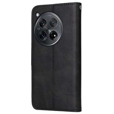 SKALO OnePlus 12R 5G PU-Läder Plånboksfodral - Svart