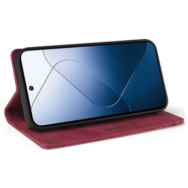 SKALO Xiaomi 14 5G GQ.UTROBE Plånboksfodral i PU-Läder - Röd