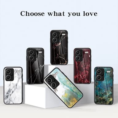SKALO Xiaomi Redmi Note 13 Pro+ Marmor Härdat Glas TPU-skal - Motiv 3