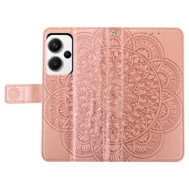 SKALO Xiaomi Redmi Note 13 Pro+ Mandala Plånboksfodral - Roséguld