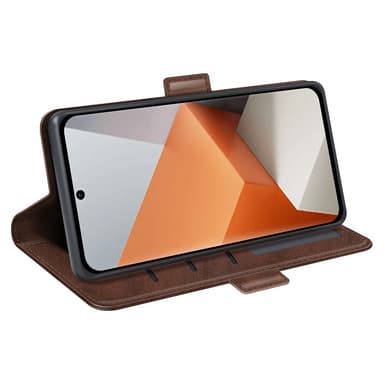 SKALO Xiaomi Redmi Note 13 Pro+ Premium Plånboksfodral - Brun