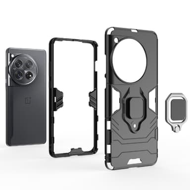 SKALO OnePlus 12 5G Armor Hybrid Metallring skal - Blå