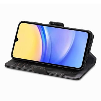 SKALO Samsung A15 4G CASENEO 002 Series Premium PU-Läder Plånbok - Svart