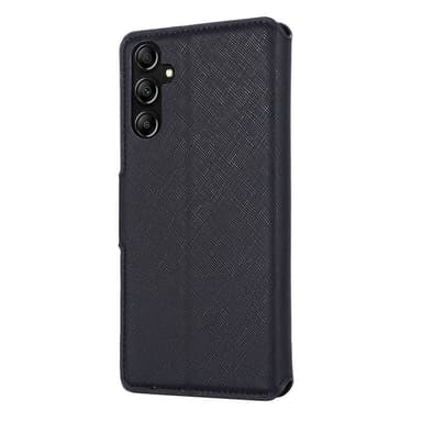 SKALO Samsung A25 5G MUXMA Saffiano PU-Läder Plånboksfodral - Svart
