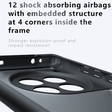 SKALO OnePlus 12R 5G Shockproof Clear Hybrid Skal - Svart