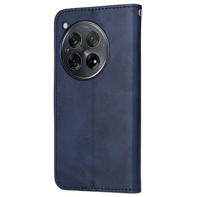 SKALO OnePlus 12R 5G PU-Läder Plånboksfodral - Blå