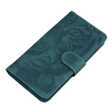 SKALO Motorola Moto G04 Embossed Tiger Plånbok - Grön