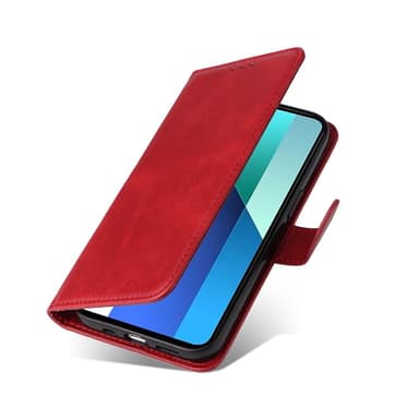 SKALO Xiaomi Redmi Note 13 4G PU-Läder Plånboksfodral - Röd