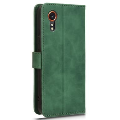 SKALO Samsung Xcover 7 Matt PU-Läder Plånboksfodral - Grön