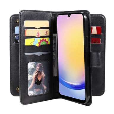 SKALO Samsung A25 5G 10-FACK Plånboksfodral - Svart