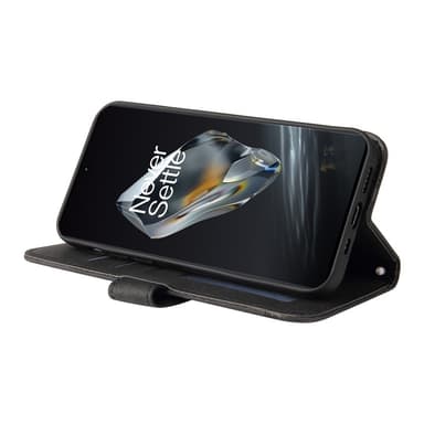SKALO OnePlus 12R 5G Plånboksfodral i PU-Läder - Svart