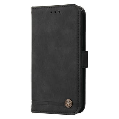 SKALO OnePlus 12R 5G Plånboksfodral i PU-Läder - Svart