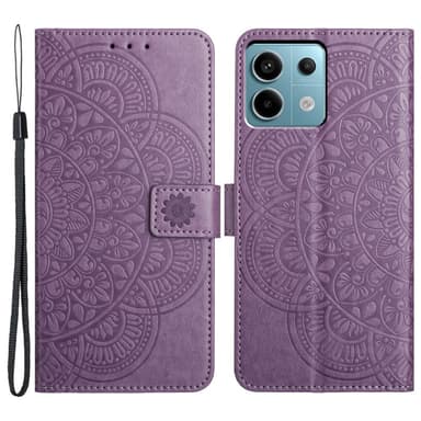 SKALO Xiaomi Redmi Note 13 Pro 5G Mandala Plånboksfodral - Lila