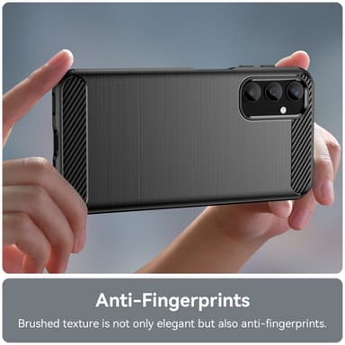SKALO Samsung A25 5G Armor Carbon Stöttåligt TPU-skal - Svart