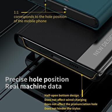 SKALO Xiaomi Redmi Note 13 Pro 5G Ultraslim PU-Läder Fodral - Svart