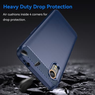 SKALO Samsung Xcover 7 Armor Carbon Stöttåligt TPU-skal - Blå