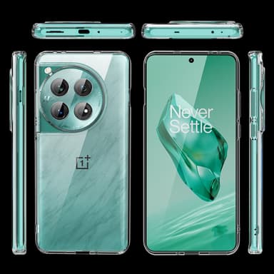 SKALO OnePlus 12 5G TPU Hybrid Magnetring Skal - Transparent