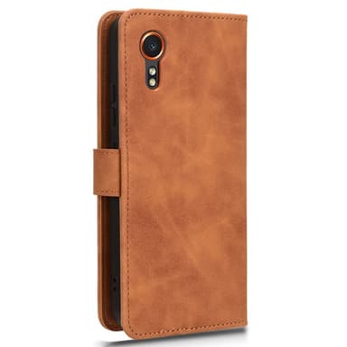SKALO Samsung Xcover 7 Matt PU-Läder Plånboksfodral - Brun