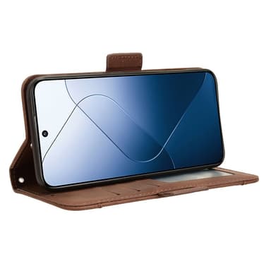 SKALO Xiaomi 14 5G 6-FACK Plånboksfodral - Brun