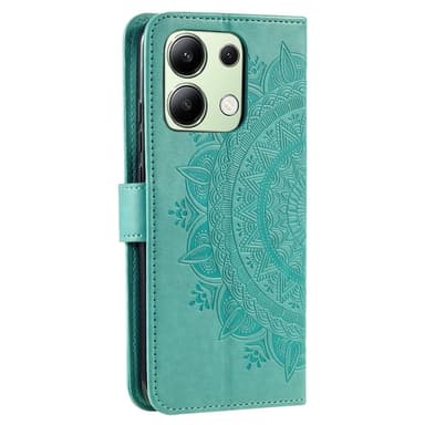 SKALO Xiaomi Redmi Note 13 4G Mandala Plånboksfodral - Turkos