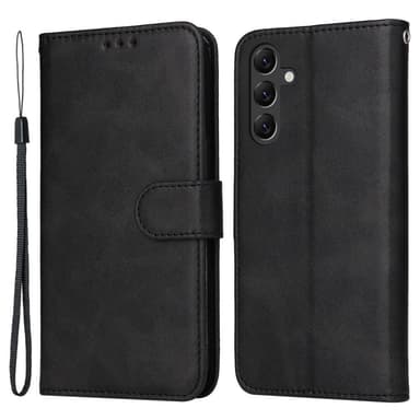 SKALO Samsung A15 5G PU-Läder Plånboksfodral - Svart