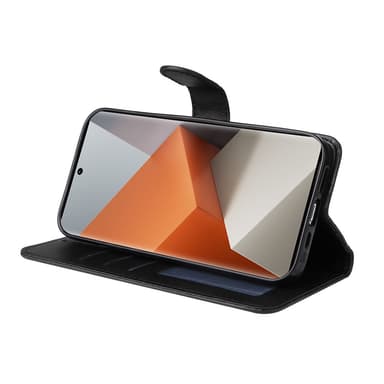 SKALO Xiaomi Redmi Note 13 Pro+ PU-Läder Plånboksfodral - Svart