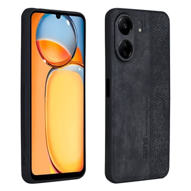 SKALO Xiaomi Redmi 13C 4G AZNS PU-Läder Skal - Svart