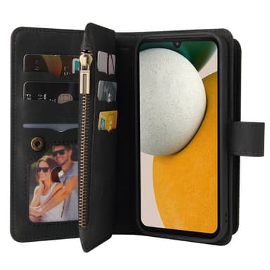 SKALO Samsung A15 4G Big Wallet 17-FACK Plånboksfodral - Svart