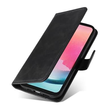 SKALO Samsung A25 5G PU-Läder Plånboksfodral - Svart