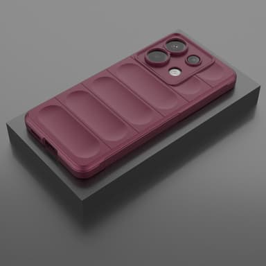 SKALO Xiaomi Redmi Note 13 Pro 5G Puffer Bumper TPU-Skal - Vinröd