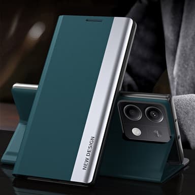 SKALO Xiaomi Redmi Note 13 Pro 5G Ultraslim PU-Läder Fodral - Grön