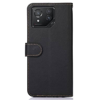 SKALO Asus ROG Phone 8 5G KHAZNEH Litchi Plånboksfodral i PU-Läder - Svart