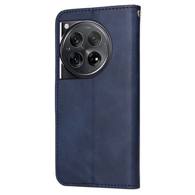 SKALO OnePlus 12 5G PU-Läder Plånboksfodral - Blå