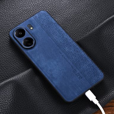 SKALO Xiaomi Redmi 13C 4G AZNS PU-Läder Skal - Svart