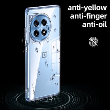 SKALO OnePlus 12R 5G TPU Clear Hybrid Skal - Svart