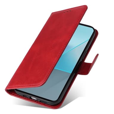 SKALO Xiaomi Redmi Note 13 Pro 5G PU-Läder Plånboksfodral - Röd