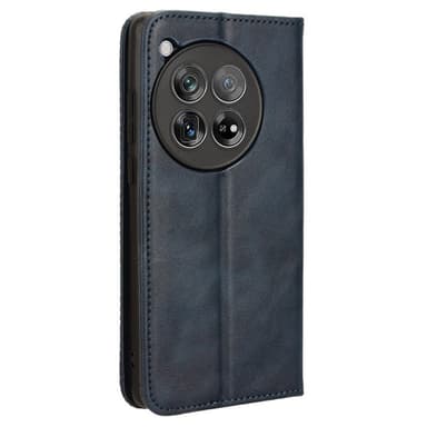 SKALO OnePlus 12R 5G Embossed Premium Plånboksfodral - Blå