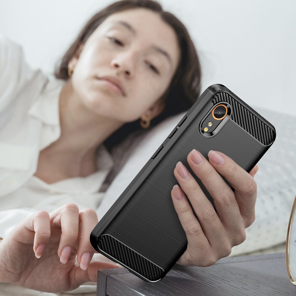 SKALO Samsung Xcover 7 Armor Carbon Stöttåligt TPU-skal - Svart