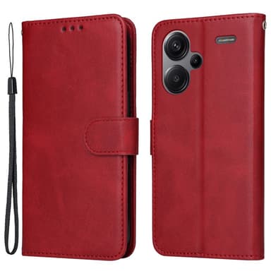 SKALO Xiaomi Redmi Note 13 Pro+ PU-Läder Plånboksfodral - Röd