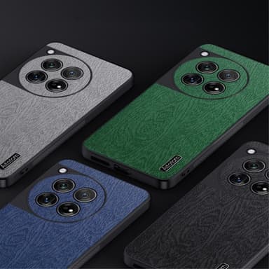 SKALO OnePlus 12 5G PU-Läder Hybrid Skal - Blå