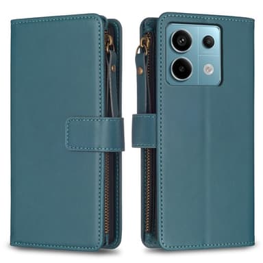 SKALO Xiaomi Redmi Note 13 Pro 5G Big Wallet 11-FACK Plånboksfodral - Grön