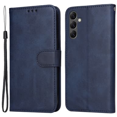 SKALO Samsung A25 5G PU-Läder Plånboksfodral - Blå