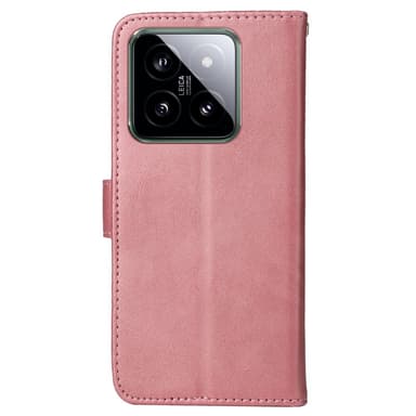 SKALO Xiaomi 14 5G PU-Läder Plånboksfodral - Rosa